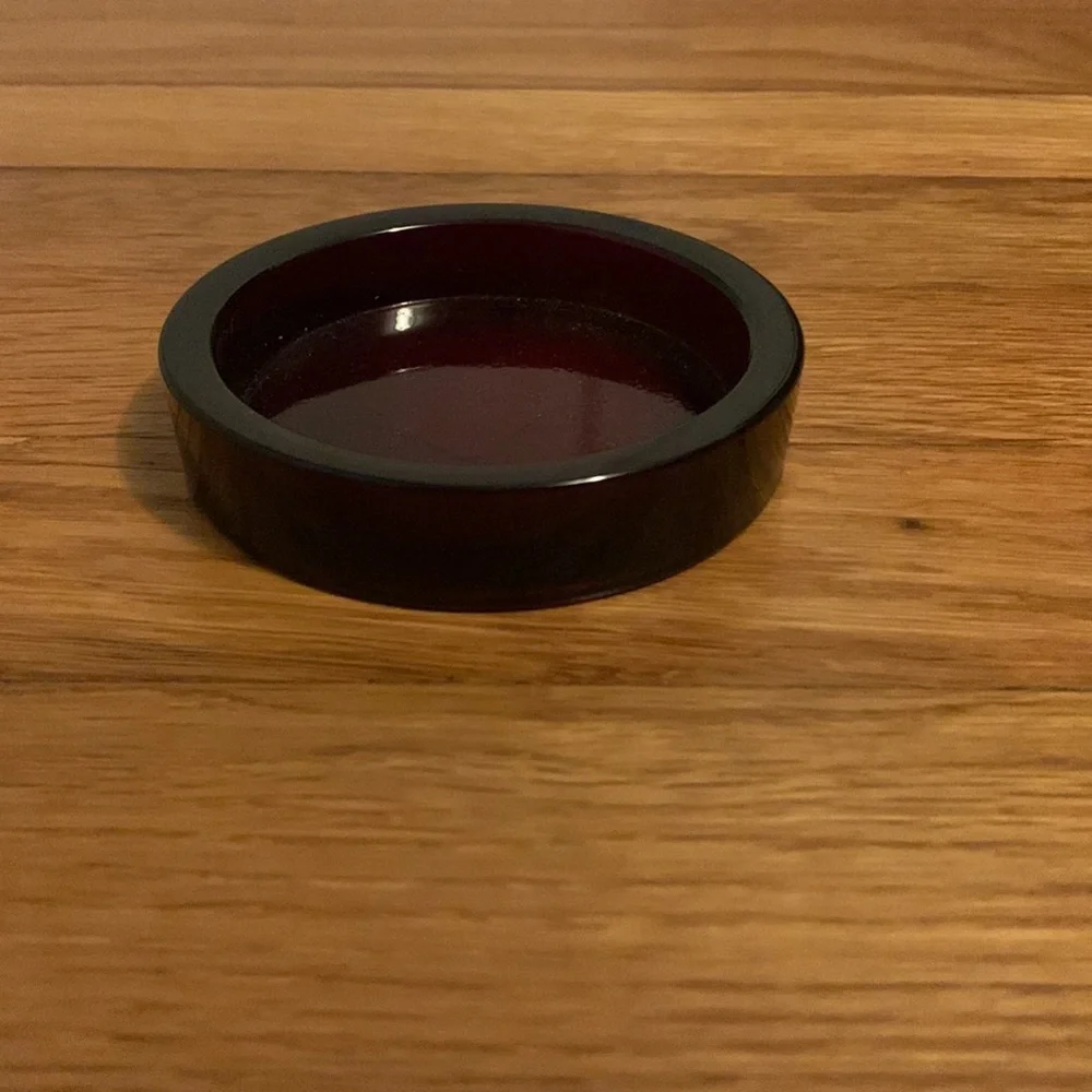 Christmas, Crate & Barrel Red Glass Pillar Holder